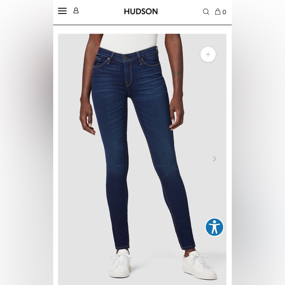Hudson Krista Low-Rise Super Skinny Jean in Requiem size 25